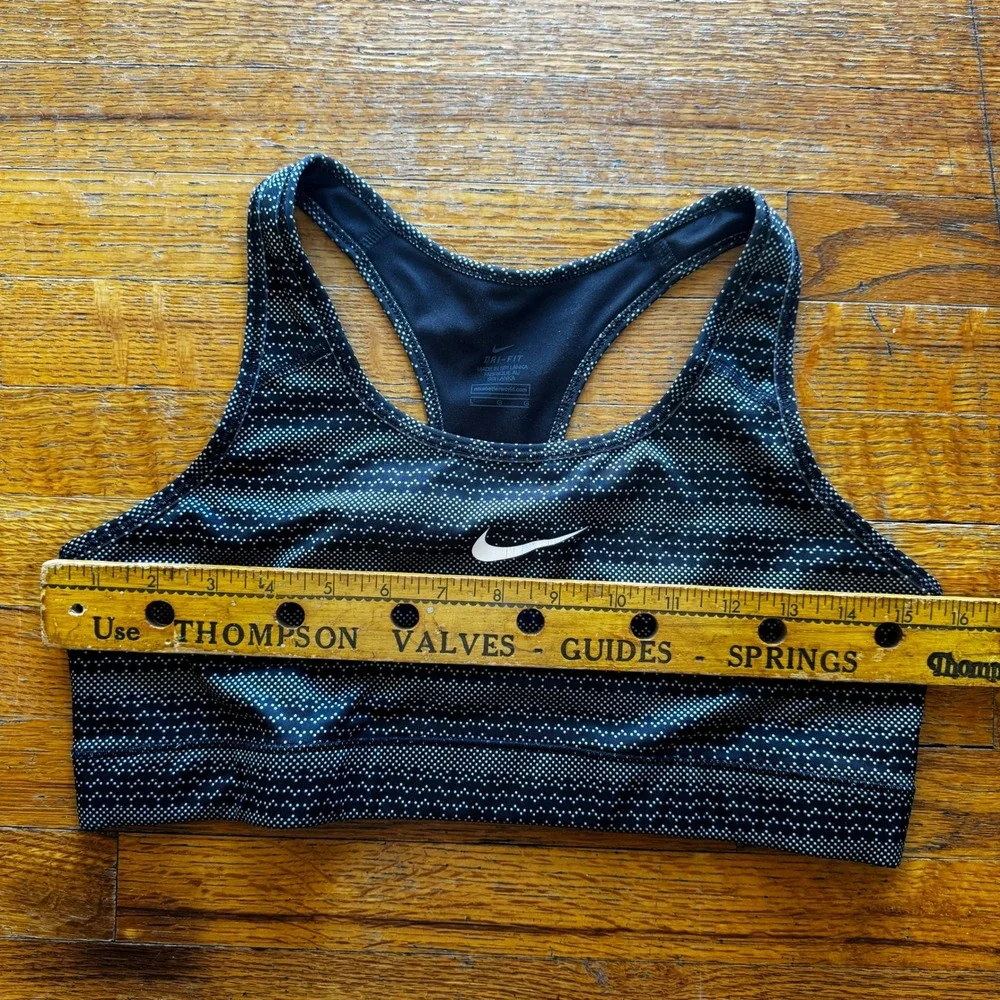 Nike Dri-FIT Womens Large Black White Racerback‎ Sports Bra Large